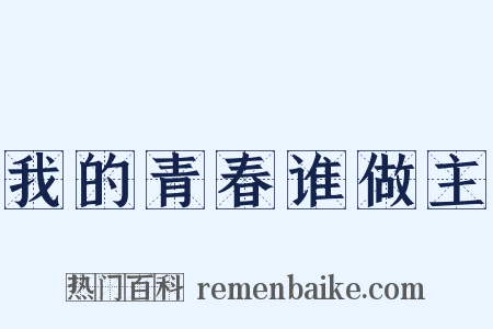 我的青春谁做主是什么意思的图片